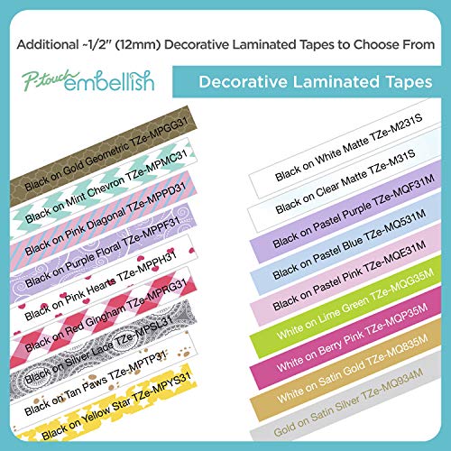 P-touch Embellish Ribbon \u0026 Tape Printer 