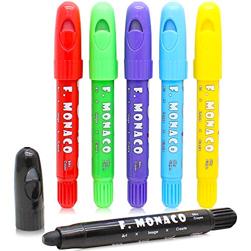 Lebze Jumbo Crayons for Toddlers, 6 Colors Twistable Washable Crayons