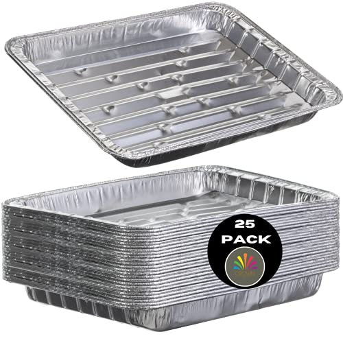 Crown Display Disposable Aluminum Broiler Pans For Cooking 9X13 I 25