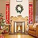 CHERIEY Merry Christmas Banner Outdoor Indoor Christmas Decorations, Porch Sign Banner Farmhouse Christmas Decor Hanging Front Door Banner for Home Wall Decor