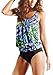 CadeVic women's Padded Two Pieces Pattern Printed Tankini Swimsuit
