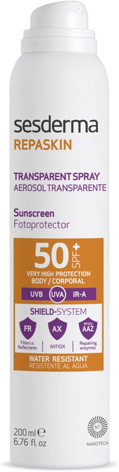 SESDERMA Repaskin SPF 50 Transparent Spray Sunscreen 200ml Protection