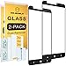 Mr.Shield [2-PACK] Designed For ZTE ZMAX Pro [Tempered Glass] [Full Cover] [Black] Screen Protector