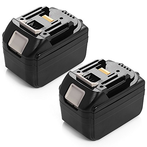 Powerextra Upgraded 2 Pack Relacement Battery 18V Lithium-ion 5.0Ah for Makita BL1850 Makita Cordless drill