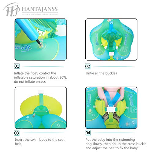 HANTAJANSS Baby Float Inflatable Swimming Ring Baby Floaties