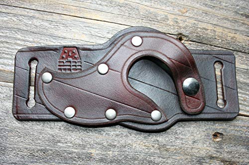 Skinning Knife With Genuine Leather Sheath - Skinner Combo - Quickdraw Holster - Concealed Carry - Finger Hole Fixed Blade 3"