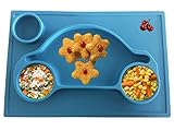 Baby Plate Silicone One Piece Large Size Food Feeding Placemat For Infant，Toddlers, and Kids FDA Approved BPA Free
