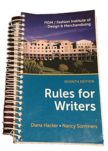 "Rules for Writers (Seventh Edition)" FIDM 1457632810 Book Cover