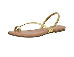CUSHIONAIRE Women's Catalina toe ring Sandal with