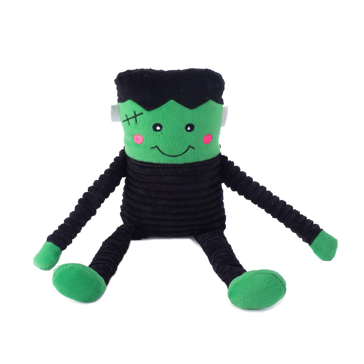 ZippyPaws - Halloween Crinkle Squeaky Plush Dog Toy Filled with Crinkle Paper and Stuffing - Frankenstein's Monster