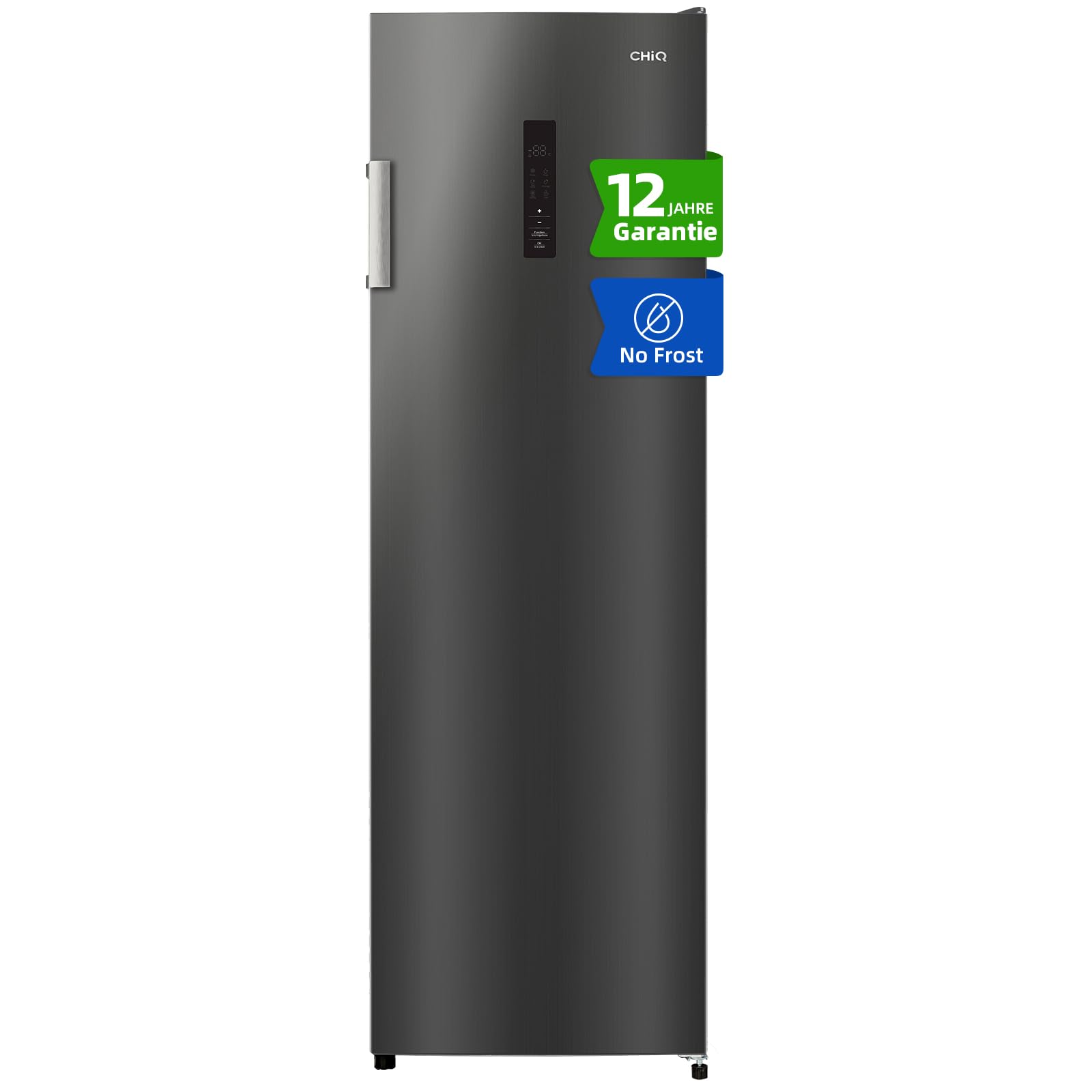 CHIQ Gefrierschrank, Kühlschrank, No Frost, 206L, 170 cm | Schnellgefrieren, Flexible Kühl- und Gefrierfunktion | -32°C Ultra-Niedrig, Tiefkühlschrank groß mit Touchdisplay, 178kWh/Jahr, CSD206NEID