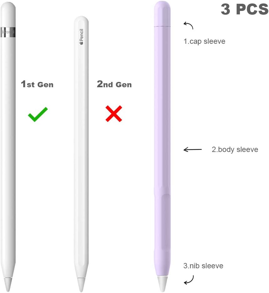YINVA Case for Apple Pencil 1st Generation, Grip, Skin Holder - Image 3