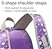 BLUEFAIRY Kids Backpacks for Girls Elementary Primary Middle School Bookbag 17 Inch for Girls Backpacks Ages 6-8 School Bag Mochilas Escolares Para Niñas Heart Print Purple