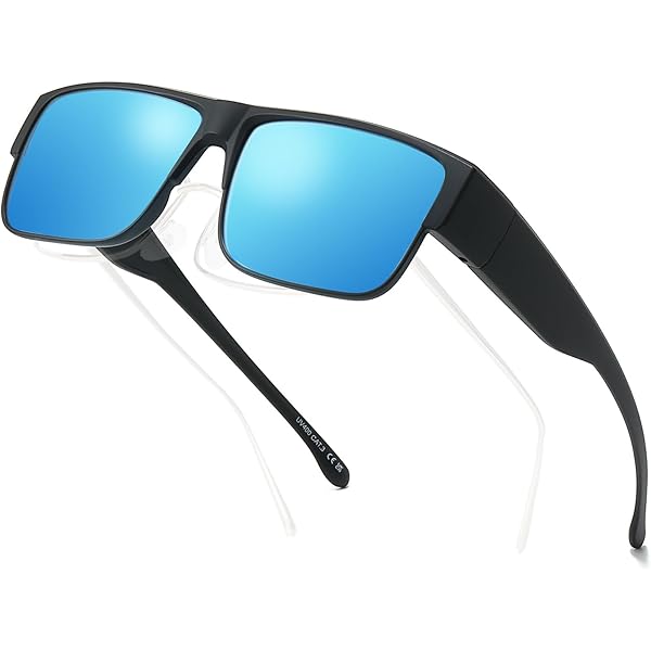 Occhiali Da Sole Polarizzati Flip Up GrinderPUNCH - Modello Fit Over, Protezione UV400, Avvolgenti, Da Indossare Sopra Gli Occhiali Da Vista - 2