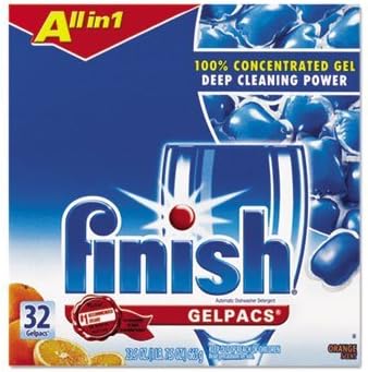 REC81053 RECKITT-BENCKISER FINISH GELPAC DISHWASH DETERG 32CT ORNG 8