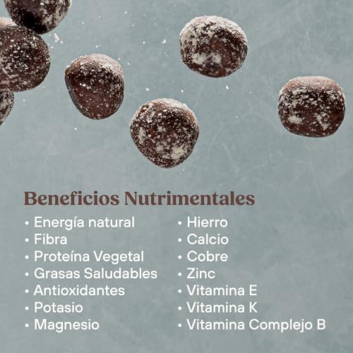 Dat Snack Bolas de Energía de Dátil con Cacao, Coco y Almendra, Snack Saludable Sin Azúcar Añadida, Solo 5 ingredientes con Proteína Vegetal y Fibra (3 Pack, 360g total)