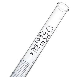 QWORK 25mL Class A Borosilicate Burette with Glass
