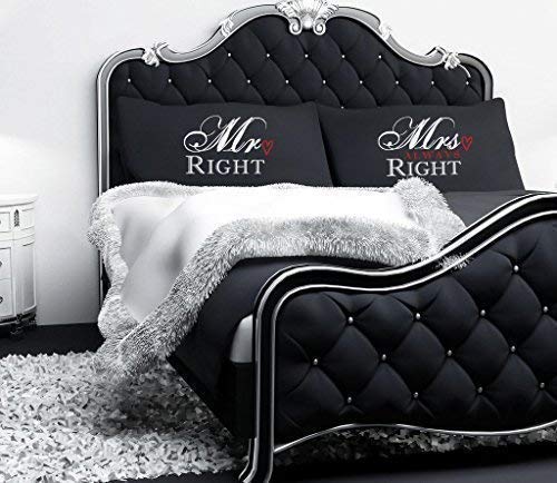 60 Second Makeover Limited Schwarz Mr Rechts Mrs Always Right Kissenbezug Paar von Paare Kissenbezug Kissenbezug Geschenk Rom
