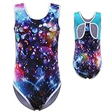 BAOHULU Sparkle Galaxy Butterfly Athletic Gymnastics Leotards For Girls (Tag.No 12A (Recommended Age 11-12 Years), Galaxy)