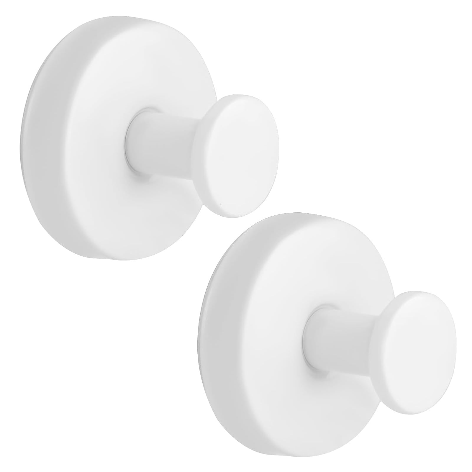 GETFACAI 2 PCS Suction Cup Hooks, Suction Hooks, Bathroom Hooks Suction, Suction Hooks for Hanging, Suction Cups with Hooks, Strong Stick on Hooks Suitable for Wall Smooth Surface (White)