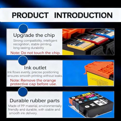 925e 925xl for Compatible Ink Cartridge Replacement for HP 925 925e, for HP Officejet Pro8120 Series 8130 Series OfficeJet Pro 8120 8123 8130 8133（4-Pack）