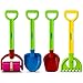 Shovel Beach Series 4 Pc - Beach Gardening Tools Kit with Shovels, Rake and sand Roller | Multicolor Sand Toy Shovel Set 4 Pack for Pool | Beach | Backyard | Sandbox | Playpen - Ages 3 and Up