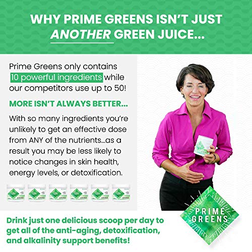Prime Greens with Collagen Premium Green Superfood Powder for