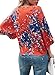 Gemijack Womens Floral Blouses Chiffon Summer Short Sleeve Deep V Neck Tie Front Tops Shirts