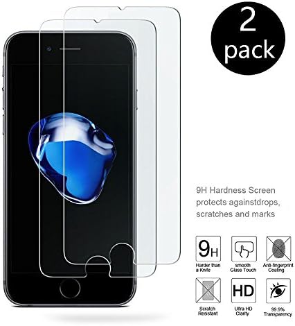 iPhone 7 Screen Protector,ToughProtek Tempered HD Clear Glass Screen Protector 0.26mm Ballistic Glass[Not Full Covered] Work with iPhone 6 and iPhone 6s