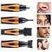 Nose Hair Trimmer, [New Version] 4 in 1 Rechargeable Nose Ear Sideburn and Eyebrow Trimmer for Men & Women (Golden)