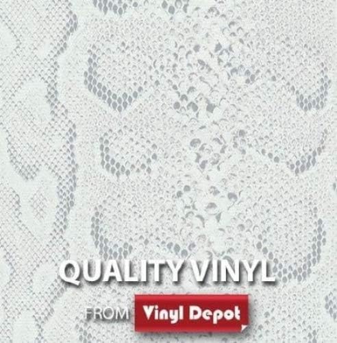 Vinyl Depot Plastic Self-Adhesive Contact Paper Decorative Sticker Wallpaper for Kitchen Furniture Living Room Snake White 450mm/2m