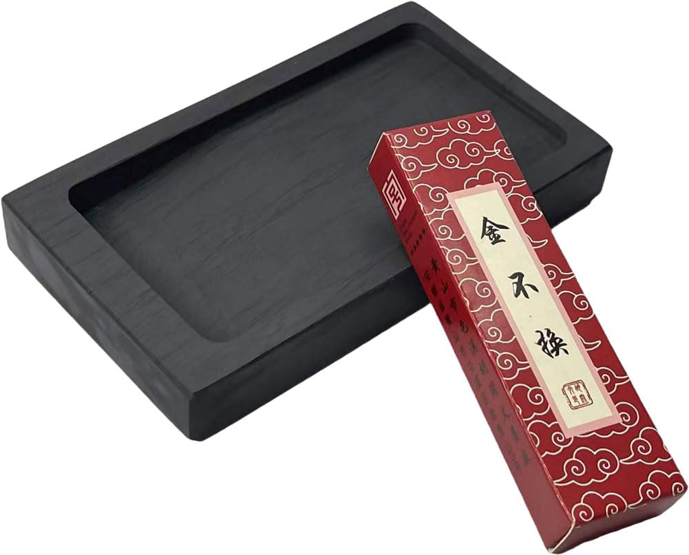 Photo 1 of Easyou Chinese Calligraphy Natural Stone(Luowen Stone) She Ink Stone 5"