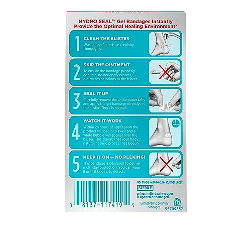 BandAid Brand Sterile Hydro Seal Waterproof Adhesive Hydrocolloid Gel