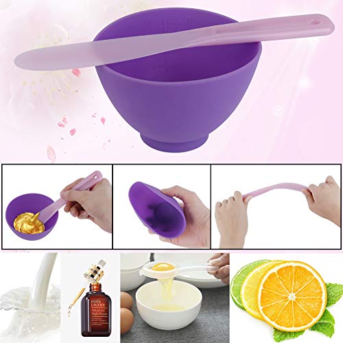 FaceMask Mixing Bowl Set, Anmyox Diy Face mask Mixing Tool Kit with Silicone Mask Bowl, Face
