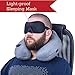 Inflatable Neck Pillow - Inflatable Travel Pillow Set for Airplane - Neck Travel Pillows for Women - Airplane Pillow for Men with Packsack - Soft Velvet Flight Pillow