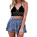 Lisli Women's Sexy Cami Sleeveless Crop Tops Camisole Bikini Tops Vest (Black)