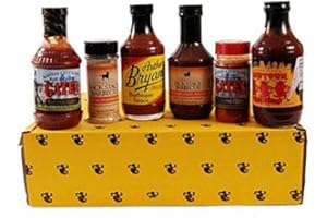 Kansas City Barbecue Sauce Deluxe Gift Basket Box Set - 18oz Fiorella's Jack Stack KC Original, Fiorella's Jack Stack KC Rub, 18oz Gates BBQ Classic Sauce, Gates BBQ Original Rub, 18oz Arthur Bryant's Original, 18oz Cowtown Original Bar-B-Q Sauce