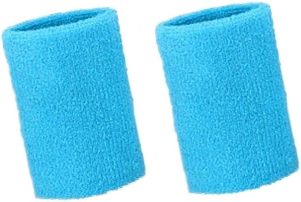 Mcolics 4' Inch Wrist Sweatband in 11 Athletic Cotton Wristbands Armbands (1 Pair) (Purple) : Sports & Outdoors
