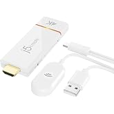 J5create JVAW76 ScreenCast 4K Wireless Display Adapter - Cast Laptop to TV (Supports Miracast, AirPlay, Chromecast, Windows, macOS, iOS, Android)