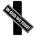 EmbTao in GOD We Trust Embroidered Tactical Morale Fastener Hook&Loop Patch - Black & White