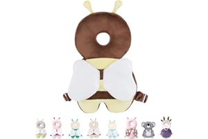 Raelitego Baby Head Protector Backpack for Falling Crawling and Walking Toddler Essentials Infant Toys Helmets Baby Lover Gifts for 0.5-3 Years 6-12 Months (Brwon_Bee)