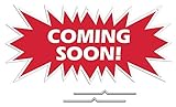 COMING SOON Starburst Sign Rider - Red Real Estate Corrugated Sign Kit INCLUDES 2 - 8