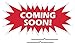 COMING SOON Starburst Sign Rider - Red Real Estate Corrugated Sign Kit INCLUDES 2 - 8" D-Wire Stakes