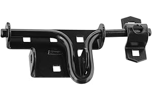 National Hardware N165-506 Sliding Bolt Door & Gate Latch, Steel, Coated with WeatherGuard Protection, Black