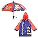 Disney Little Kids Umbrella and Slicker, Mickey Mouse Toddler Boy Rain Wear Set, for Ages 2-5, Red and Blue, Medium-Age 4-5