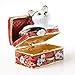 Apropos Vintage Style Hand-Painted Cat in Treasure Chest Trinket Box