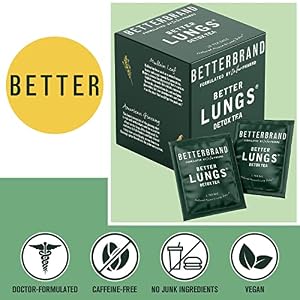 thumbnail image 2 of Betterbrand Better Lungs Detox Tea, Herbal Tea Bags With Mullein Leaf And Ginseng, 15 Count 2 of 6