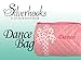Private Label Girl's Silver Hooks Quilted Nylon Dance Duffle Bag with Polka Dot Bow, Light Pink