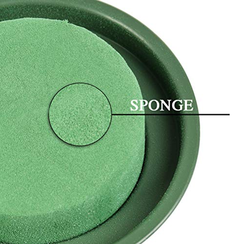 BUYGOO 10 Pcs Flower Arrangement Kit, Floral Foam Green Round Wet Foam Block for Flower Arranging Props, Wedding Party Decoration, Table Ornament, Florist Supplies - Thumbnail 2