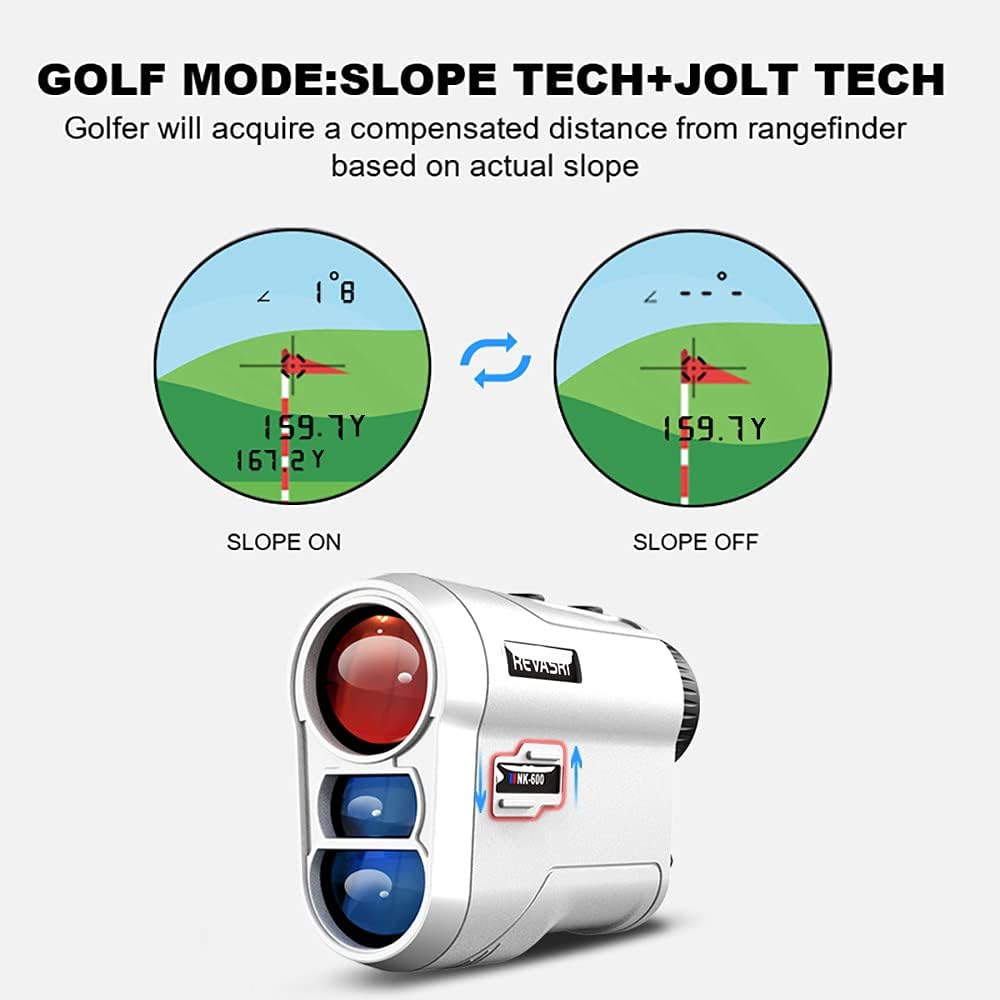 Golf Rangefinder with Slope and Flag Pole Locking Vibration, Gifts for Golfers, Physical Slope Switch for Golf Tournament Legal, Rangefinders with Rechargeable Battery 1000Y Laser Range Finder : Sports & Outdoors
